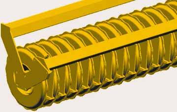 The right choice if you are working on dry and heavy soil. Pack ring roller The steel packer rings which are fully enclosed, have a diameter of 21.