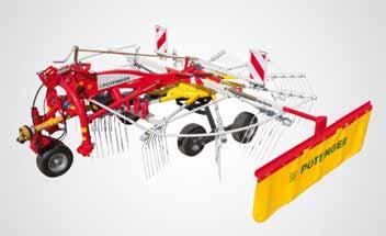 Rakes TOP performance TOP forage quality Smooth running PÖTTINGER rakes with perfect ground tracking and extreme manoeuvrability are designed to meet the high specifications of the industry.