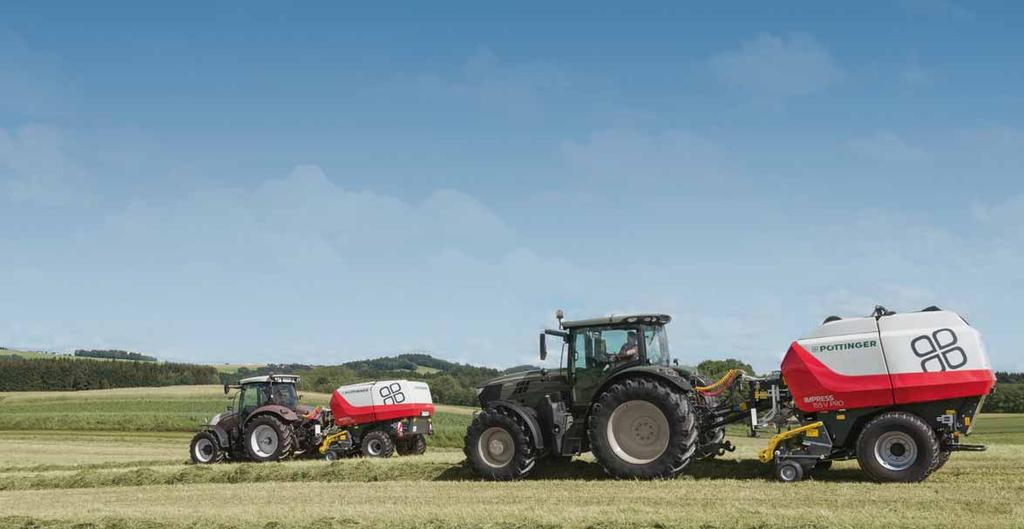 Round baler NEW Our IMPRESS round balers enhance the farmer's quality of life with safe and convenient operation. Additionally livestock health benefits from the best forage quality.