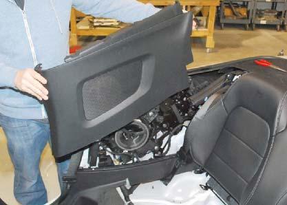 Pull inwards on the quarter trim panels to