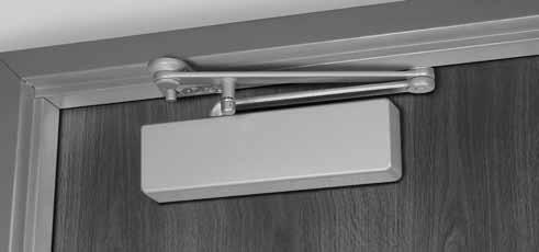 Non-hold open arm shown CloserPlus Arm Similar to the Parallel Rigid arm, this arm incorporates a stop at the arm s soffit plate to dead stop the door at a predetermined degree of door swing between