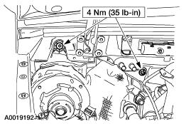 7. Disconnect the vacuum harness connector. Remove the nut. 8. Remove two nuts, one bolt, and the A/C evaporator housing (19850).