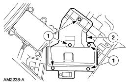 Prepare the vehicle for heater core removal. 1. Remove the A/C evaporator housing (19850). For additional information, refer to Section 412-03. 2. Remove the instrument panel (04320).