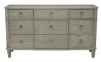 Gray Cashmere finish. pages 11, 12, 13, Back Cover 359-052 DRESSER W 68 D 20 H 38 in. W 172.72 D 50.80 H 96.52 cm. Quartered white oak veneers.