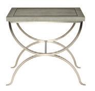 Gray Cashmere finish. Plated tubular steel base in Graphite finish. Adjustable glides.