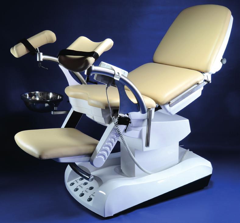 Optimally meeting all requirements of birth assistants and the mother, the GOLEM F1 birth table enables birth in the standard position, with bent knees or in the knee-breast position, as well as