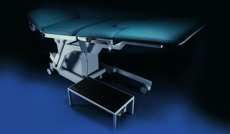 The table is optimized for urodynamics examinations, but it can of course be used for examinations in the lying and gynaecological positions.