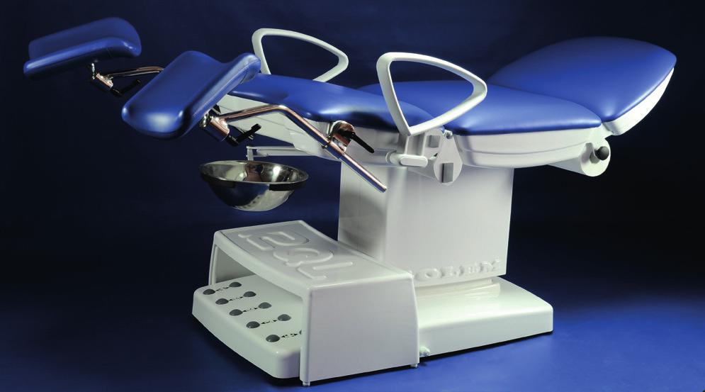 Examination table for gynaecology and urology Accessories: Braked wheels