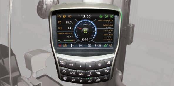 INFOTAINMENT FRONTIER Enhanced Instrument Panel for Easier Monitoring The HL900 Series is optimized to enable operators to access accurate equipment data in a timely manner.