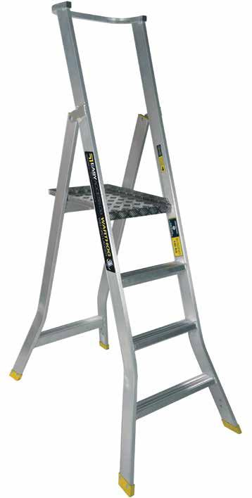 180Kg Rated WARTHOG WELDED Platform Ladder The safest choice Large work platform - much safer and more user friendly when working for longer periods or handling bulky items One piece, smooth