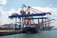 82 CEO s Review of Operations (cont d) Kuantan Port, Pahang Unloading steel pipes at Kuantan Port Ports The two port concessions in the Group s stable of concession assets contributed positively to