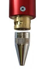 Adapters are avaliable for other connections Step 1 3 Step Nozzle Change, Tool-Free Step 1 Place inner cutting nozzle into outer heating nozzle Step 2 Locate