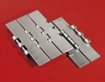 STEEl letop chains page 62, 63, 64 STRAIGHT RUN DOUBLE HINGE Chain type Code nr. Plate width Weight Surface Ground Polished Working flatness surface hinge load A (max.) eyes (max.
