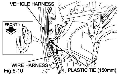 6-8) (j) Securing wire harness.