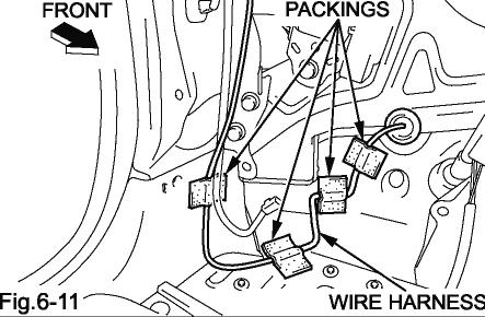 6-9) (k) Securing wire harness.