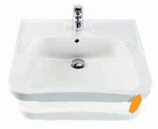 ADJUSTABLE HEIGHT Washbasin 11107 and an adjustable wall-mounting 61056 have been