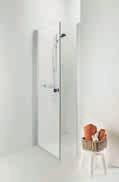 Showers IDO Showerama 8-0 Shower door in straight glass that opens both inwards and outwards. No base. The glasses are reversible. Adapted for surface pipe.