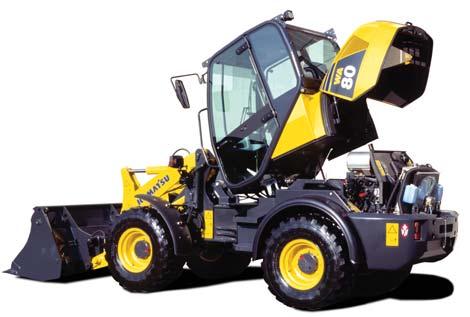 In addition, the features a standard supplied hydraulic front attachment quick-coupler that allows the changing of front attachments in the shortest time and with the least effort.