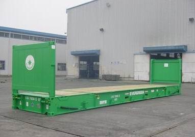 40' Flat Rack Container with Collapsible End 40'-0" 8'-0" 8'-6" 12.192 m 2.438 m 2.591 m 38'-7 39/64" 7'-3 46/64" 6'-4 61/64" 11.776 m 2.228 m 1.