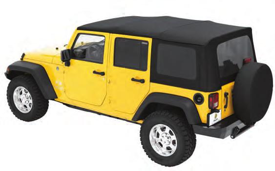 Installation Instructions Sailcloth Replace-a-top with Tinted Windows Upper Door Skins not included Vehicle Application Jeep Wrangler Unlimited (JK) 4 Door 2007 and newer Part Number: 79137 www.