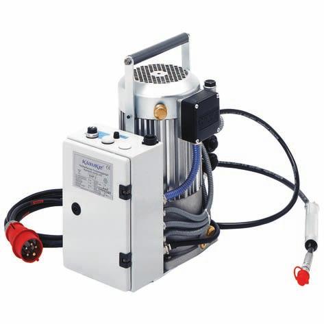 3-phase version EHP 3 Hydraulic drive unit Continuous operation High capacity Compact design 3-phase version High-pressure hose, 2 m Mains cord, 10 m Three-stage safety foot switch Electronic control