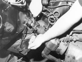 Disconnect the steering column from the rag joint using