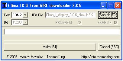 6. Communication software The FrontAIRE II communication software is intended for the uploading of the new firmware only. The installation package is on the Computer adapter kit CD. 6.