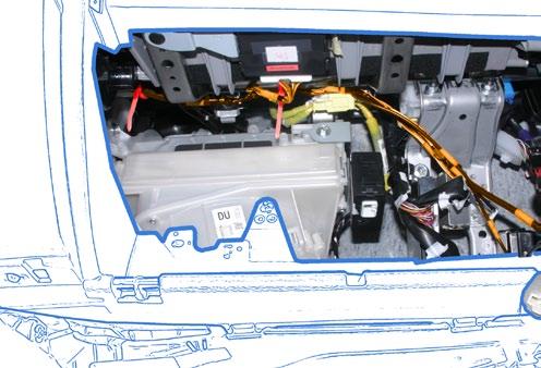 Secure the V4 Harness to the Vehicle Harness