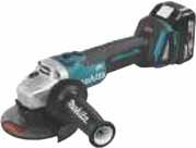 4-1/2" CORDLESS ANGLE GRINDER Automatic torque Drive Technology (ADT) feature adjusts the torque and speed according to the load condition, enabling rapid movement between high speed and high torque