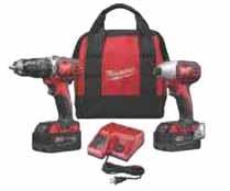 CORDLESS POWER ACCESSORIES 18 V COMBO KITS M18 TM 1/2" compact drill/driver delivers 400 in-lbs. of torque and is only 4 lbs.