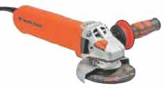 ANGLE GRINDERS Labyrinth construction seals motor and bearings from contamination Side handle can be mounted on left or right side of tool Conveniently located thumb switch for operator comfort