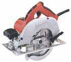 7 1/4" CIRCULAR SAWS W/HIGH STRENGTH BASE High strength base will withstand a one story drop 56 bevelling capacity with stops at 45 and 22.