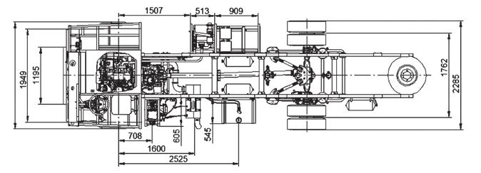 KAMAZ-97 4x chassis for middle-floor small size buses Power unit Gas Engine Make Euro-4 Cummins 4ISBe4 85B Euro-5 Yuchai Engine power, hp / Component model 85 98 Clutch ZF Sachs MF-6 YC4G90N-50