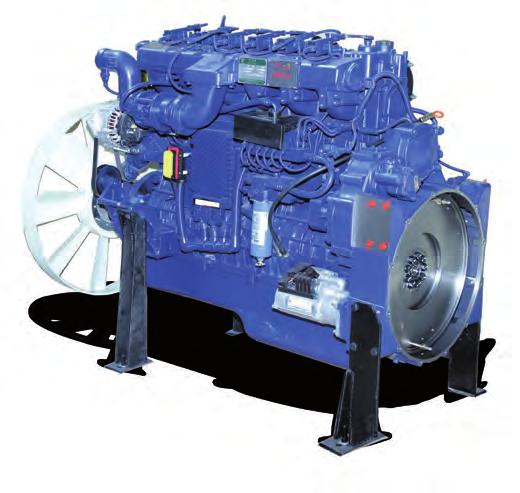 Weichai engines Model Euro-5 Specifications Fuel Layout Displacement, l Nominal power Peak torque WP4.Q60E50 D R4 4. 8 kw (60 hp)@600 rpm 50 Nm@00-800 rpm WP4.