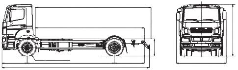 9-9 Power unit Dimensions with curb (gross) weight Cab KAMAZ products Engine Make Engine power, hp / Component model 50 Day Cab (no sleepers) Sleeper Cab ( sleeper) High Sleeper cab ( sleepers)