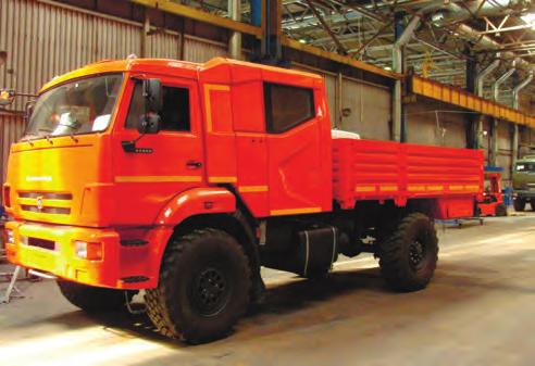 Cargo-passenger vehicles 4-S4 crew bus made of sandwich panels mounted on KAMAZ-450 chassis 408 crew bus mounted on KAMAZ-550 chassis Patrol wagon mounted on