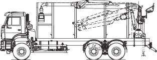 8 Vehicles with a hook grab - 000 6х4-780- 875 Short log truck with a loader crane Permissible