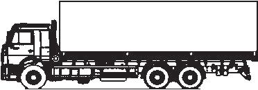 Drop-side trucks and (semi-) trailer trucks -axle drop-side vehicle