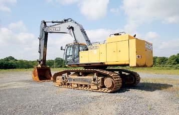 digging bucket with teeth, enclosed ROPS cab with heat and air conditioning, hydraulic counterweight 2007 CATERPIL- LAR Model 345CL Hydraulic Excavator, s/n PJW01530, powered by Cat C-13 Acert diesel