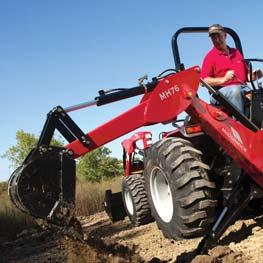Available attachments such as a grapple, front blade and pallet fork make the McCormick loader and tractor the perfect