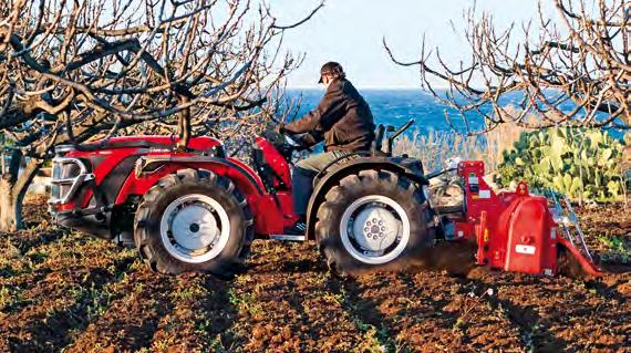 tractor allowing it to follow the contour of the terrain without slipping or sliding sideways.
