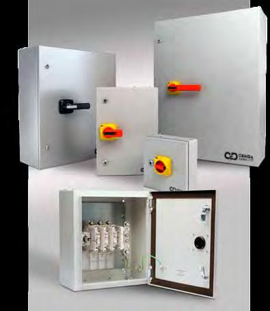 Enclosed Switchgear IP65 Design Features The internal arrangement of a typical Fuse Combination Unit General Description In addition to the basic features of the IP4 enclosed range, the IP65 sealed