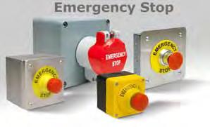 Emergency Stop key reset (supplied with keys) Emergency Stop yellow anti-lock collar.