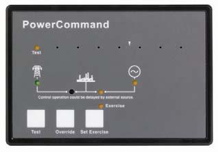 Microprocessor control Simple, easy-to-use control provides transfer switch information and operator controls LED lamps for source availability and source connected indication, exercise mode, and