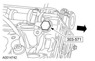 Page 13 of 17 31. Install the special tool. 32. Tighten the bolts. 1. Tighten the special tool top two clamp bolts to 10 Nm (89 lb-in). 2. Tighten the camshaft bolt. 33.
