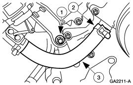 2. Squeeze the hose clamp. 3. Remove the heater coolant hose and position aside. 18.