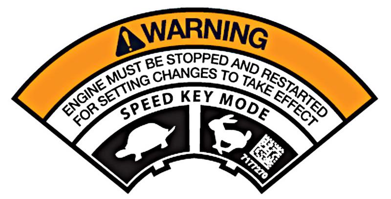 OPERATION: The Speed Key setting information is communicated to the vehicle s ECM at the time the ignition key is turned on.