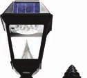 GS-97n imperial ii COMMERCIAL GRADE SOLAR LAMP Each Imperial II lamp head provides a stunning 300 lumens of 6000k bright-white light, making this series ideal for residential and commercial