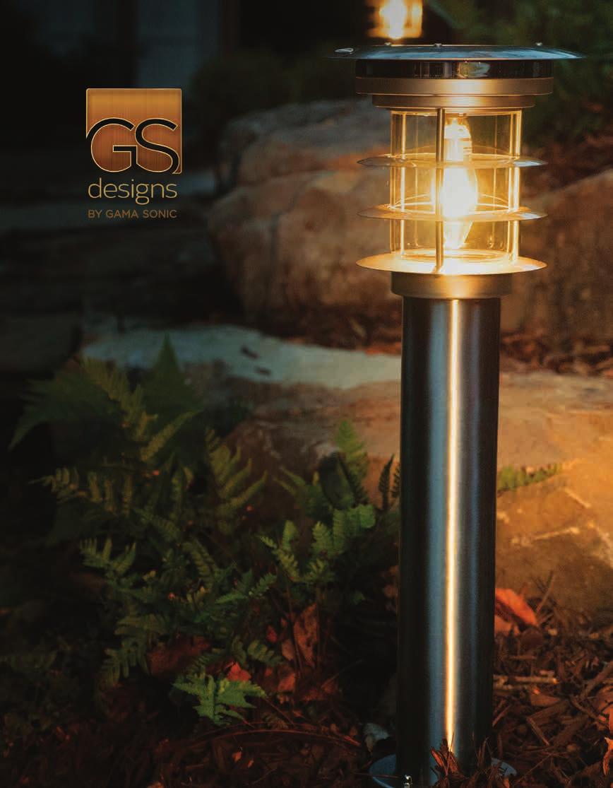 GS DEsigns - Who we are As the leader in the solar-powered lighting industry, GS-Design s artistic exploration became a partnership with our founding company Gama Sonic USA Inc.