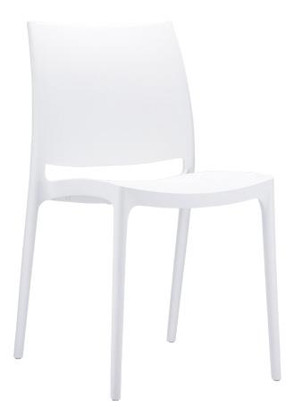 44cm Powder-coated metal dining chairs.
